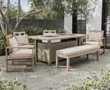 Bordeaux Natural/Beige Outdoor Bench - Ornate Home