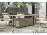 Bordeaux Natural/Light Gray/Beige 6 PieceOutdoor Dining Set - Ornate Home