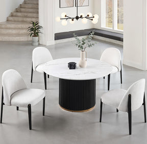 Borden Black/White 5 Pc. Dining Table Set - Ornate Home
