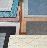 Bordered Solid Black Charcoal Wool Rug - Ornate Home
