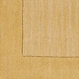 Bordered Solid Camel Yellow Wool Rug - Ornate Home