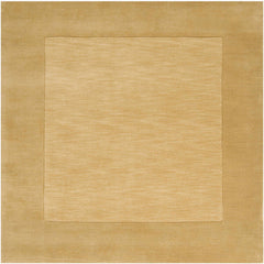Bordered Solid Camel Yellow Wool Rug - Ornate Home