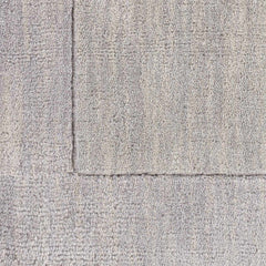 Bordered Solid Gray Wool Rug - Ornate Home