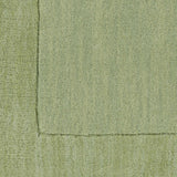 Bordered Solid Green Wool Rug - Ornate Home