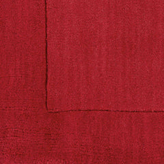 Bordered Solid Red Wool Rug - Ornate Home