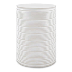 Borderline White Drum Table - Ornate Home