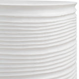 Borderline White Drum Table - Ornate Home
