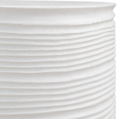 Borderline White Drum Table - Ornate Home