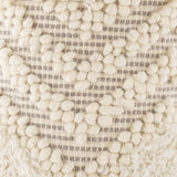 Bordon Ivory Textured Pom-Pom Stool - Ornate Home