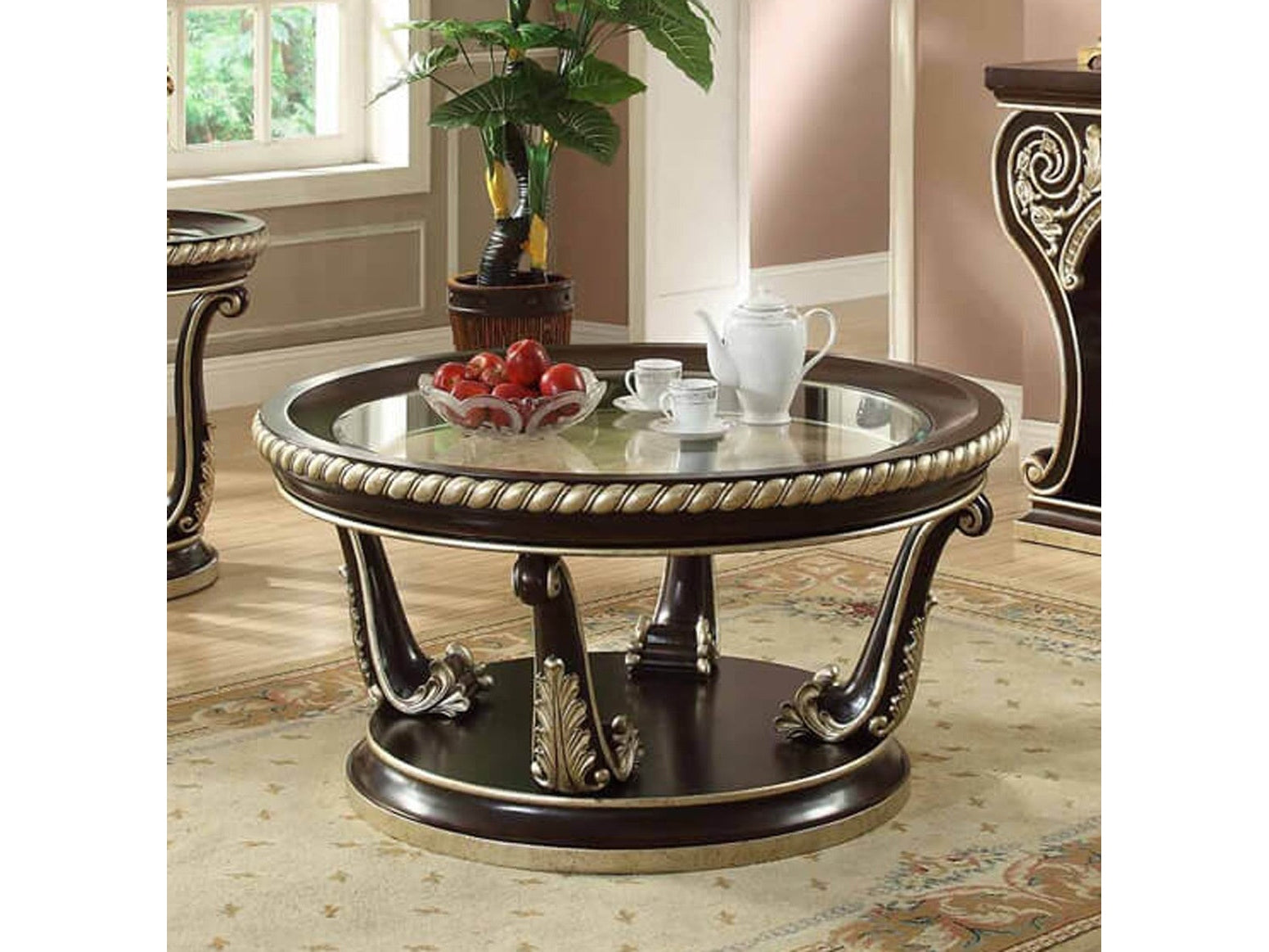 Boreas Dark Brown Coffee Table  / HD-213 - Ornate Home