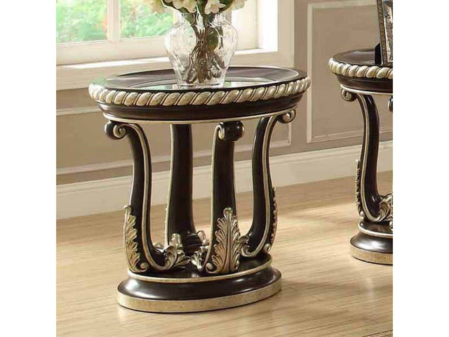Boreas Dark Brown End Table  / HD-213 - Ornate Home