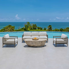 Borneo Oyster White Outdoor Sofa - Ornate Home