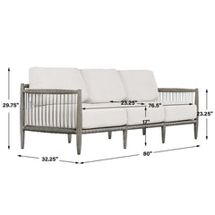 Borneo Oyster White Outdoor Sofa - Ornate Home