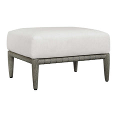 Borneo White Cushion Outdoor Ottoman - Ornate Home