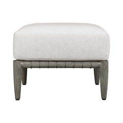 Borneo White Cushion Outdoor Ottoman - Ornate Home
