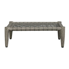 Borneo White Cushion Outdoor Ottoman - Ornate Home
