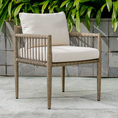 Borneo White Outdoor Dining Chair - Ornate Home