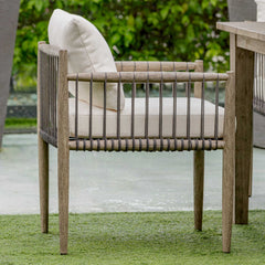 Borneo White Outdoor Dining Chair - Ornate Home