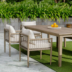 Borneo White Outdoor Dining Chair - Ornate Home
