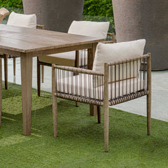 Borneo White Outdoor Dining Chair - Ornate Home