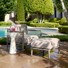 Borneo White Outdoor Lounge Chair - Ornate Home