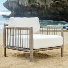 Borneo White Outdoor Lounge Chair - Ornate Home