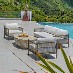Borneo White Outdoor Lounge Chair - Ornate Home