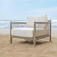 Borneo White Outdoor Lounge Chair - Ornate Home