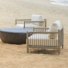 Borneo White Outdoor Lounge Chair - Ornate Home
