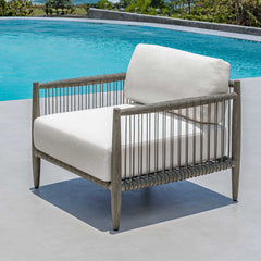 Borneo White Outdoor Lounge Chair - Ornate Home