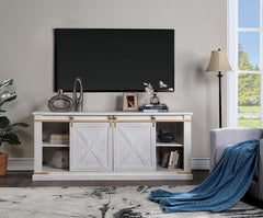 Borrego Antique White TV Stand, Antique White - Ornate Home