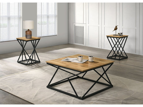 Borup Natural/Black 3 Pc. Table Set - Ornate Home