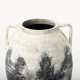 Boscia Black/White Stout Double Ear Floor Vase - Ornate Home