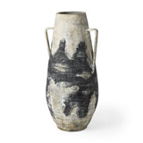 Boscia Black/White Tall Double Ear Floor Vase - Ornate Home
