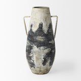 Boscia Black/White Tall Double Ear Floor Vase - Ornate Home