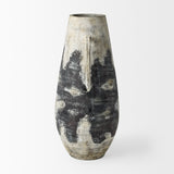 Boscia Black/White Tall Double Ear Floor Vase - Ornate Home