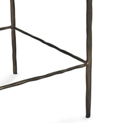 Bose Chestnut Brown Leather Counter Stool - Ornate Home