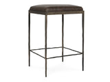 Bose Cocoa Brown Leather Counter Stool - Ornate Home