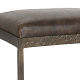 Bose Cocoa Brown Leather Counter Stool - Ornate Home