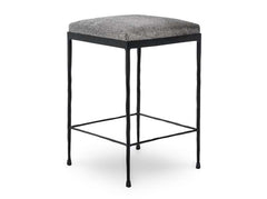 Bose Hide Gray/Black Counter Stool - Ornate Home