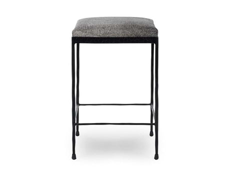 Bose Hide Gray/Black Counter Stool - Ornate Home