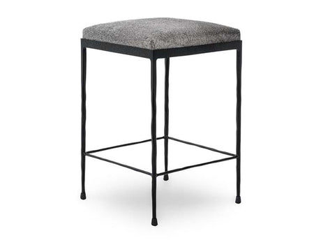 Bose Hide Gray/Black Counter Stool (Set of 2) - Ornate Home