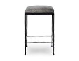 Bose Hide Gray/Black Counter Stool (Set of 2) - Ornate Home