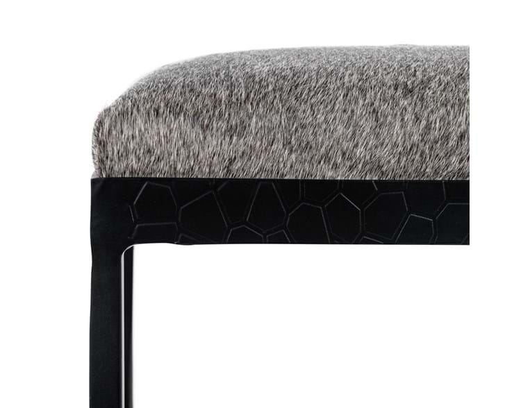 Bose Hide Gray/Black Counter Stool (Set of 2) - Ornate Home