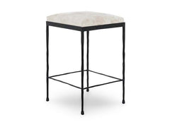 Bose Hide White/Black Counter Stool - Ornate Home