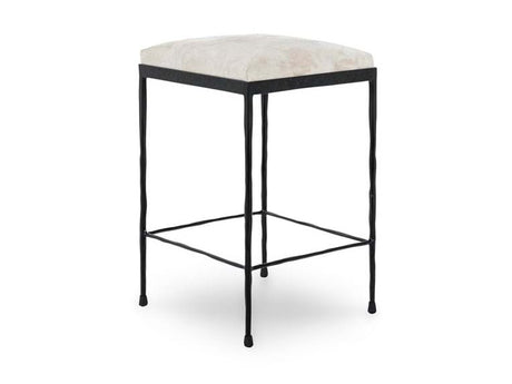 Bose Hide White/Black Counter Stool - Ornate Home