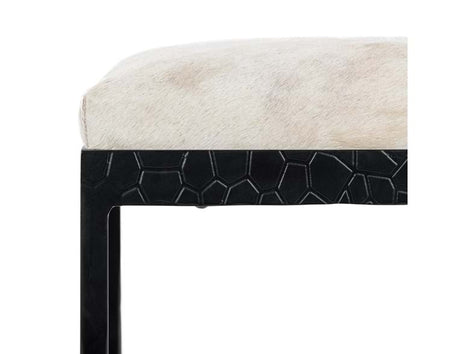 Bose Hide White/Black Counter Stool - Ornate Home