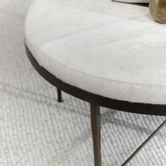 Bose Ivory Round Coffee Table - Ornate Home