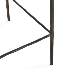 Bose Onyx Black Leather  Counter Stool - Ornate Home