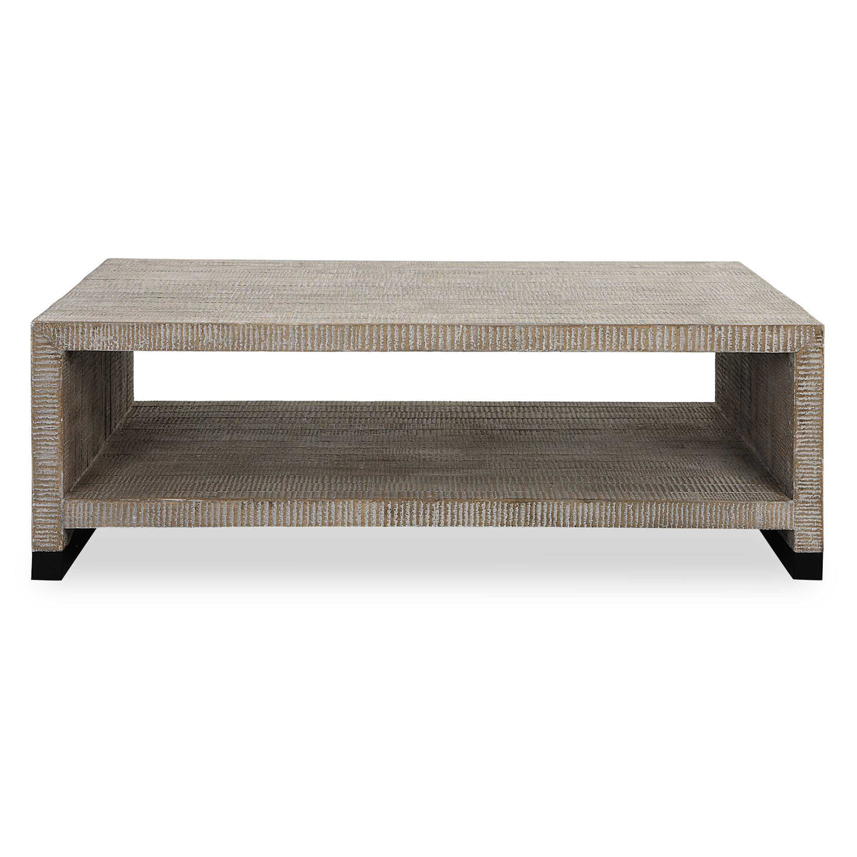 Bosk White Washed Coffee Table - Ornate Home